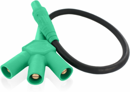 Soft 3-Fer Adapter, 24 Inch Cable, 4/0, 400 Amp Max, NEMA 3R Rated