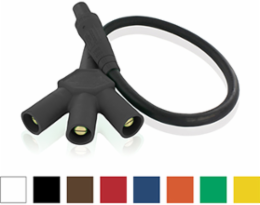 Soft Reverse 3-Fer Adapter, 24 Inch Cable, 400 Amp, Red