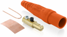 Male Plug, 2-2/0 AWG, 300 Amp, Single Set Screw, Type 3R, Orange