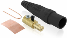 Taper Nose Male Plug, 2/0 - 4/0 AWG, 400 Amp, Black, NEMA 3R