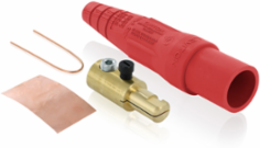 Male Plug 2/0-4/0 AWG, 400 Amp Max, Red, NEMA Type 3R, Single Set Screw