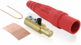 Male Plug, 2/0 - 4/0 AWG, 400 Amp Max, Double Set Screw Termination