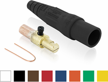 16 Series Male Plug, 1/0 - 2/0 AWG, 300 Amp, Crimp Tube Termination