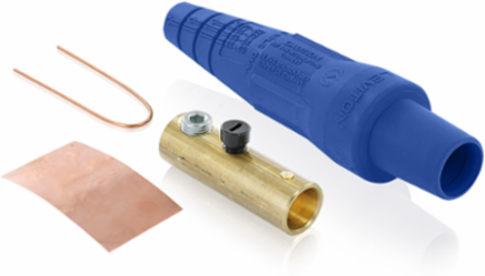 Taper Nose Cam-Type Female Plug, 2-2/0 AWG, 300 Amp, NEMA Type 3R, Blue