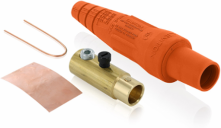 Female Plug 2/0-4/0 AWG, 400 Amp, Single Set Screw, NEMA 3R, Orange