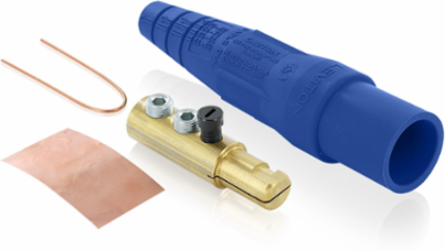 Taper Nose Cam-Type Male Plug, #6-#2 AWG, 190 Amp Max, Type 3R, Blue