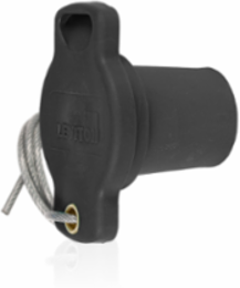 Male Protective Cap, Black, Cam-Type, NEMA 3R Rated, UL 1691/508