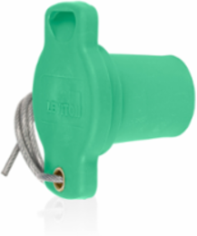Male Protective Cap, Green, UL 1691, 600V Rating, NEMA 3R