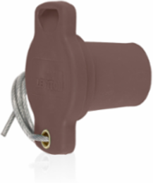 Male Protective Cap, Cam-Type, Brown, NEMA 3R Rated for Outdoor Use