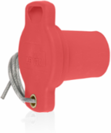 Male Protective Cap, Cam-Type, Red, NEMA 3R Rated for Outdoor Use