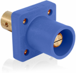 Male Receptacle, 90 Degree, #2 - 4/0 AWG, Blue, 400 Amp Max