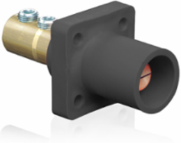 Male Receptacle 90-Degree, 2/0-4/0 AWG, 400 Amp, Black