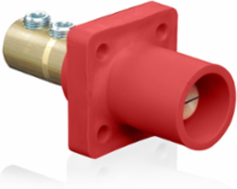 Male Receptacle, 90 Degree, 2/0-4/0 AWG, 400 Amp Max, Double Set Screw Termination
