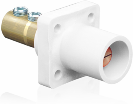 Male Receptacle 90-Degree 2/0-4/0 AWG 400 Amp Max, Double Set Screw Termination