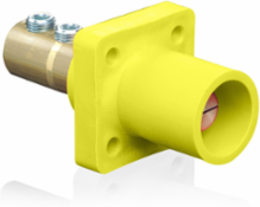 Male Receptacle 90 Degree, 2/0-4/0 AWG, 400 Amp Max, Yellow