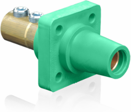 Female Receptacle 90-Degree 2/0-4/0 AWG 400 Amp Max, Double Set Screw Termination