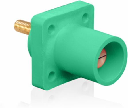 90-Degree Male Receptacle, 400 Amp, #2 - 4/0 AWG, 1.125 Inch L Threaded Stud