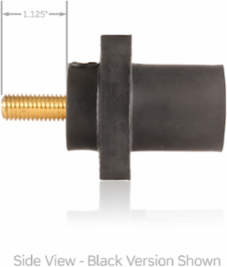 Male Receptacle 90 Degree #2-4/0 AWG 400 Amp 1.125 Inch Threaded Stud Termination