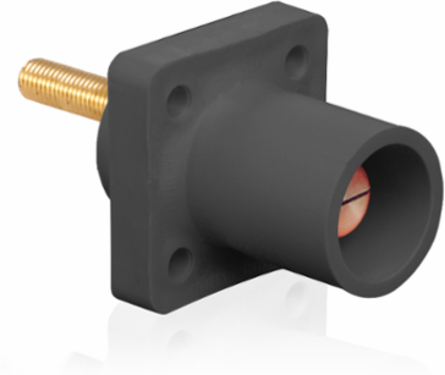 Male Receptacle 90-Degree, 400 Amp, #2 - 4/0 AWG, 1.5 Inch Threaded Stud Termination