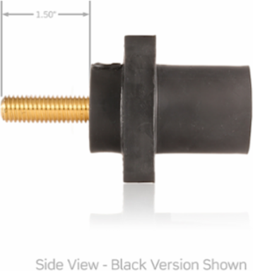 Male Panel Receptacle, 90-Degree, 400 Amp, #2 - 4/0 AWG, 1.5 Inch Threaded Stud