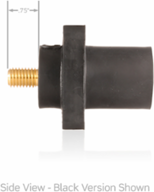 90-Degree Male Receptacle, 400 Amp, #2-4/0 AWG, 3/4 Inch Threaded Stud Termination