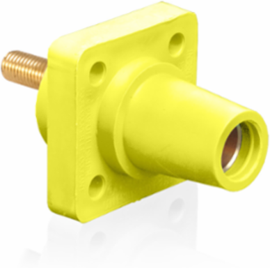 90-Degree Female Receptacle, #2-4/0 AWG, 1.125 Inch Stud, 400 Amp Max