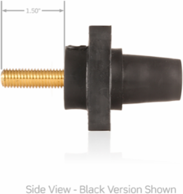 Female Receptacle 90-Degree #2 - 4/0 AWG, 400 Amp, 1.5 Inch L Threaded Stud