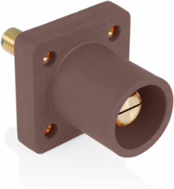 Male Receptacle 90 Degree, 400 Amp, #2-4/0 AWG, 1.125 Inch Stud Length