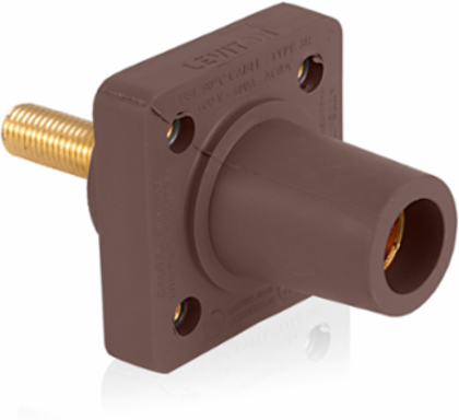 90-Degree Female Receptacle, 1.125 Inch Stud, 400 Amp, #2-4/0 AWG