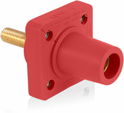 Female Panel Receptacle, 90-Degree, 400 Amp, #2-4/0 AWG, 1.25 Inch Stud