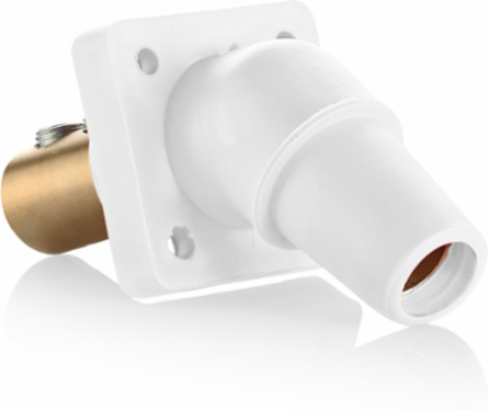 Female Receptacle 45-Degree 2/0 - 4/0 AWG Double Set Screw 400 Amp