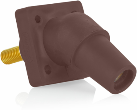 Female Panel Mount Receptacle, 45 Degree, 400 Amp, 600 Volt, #2-4/0 AWG
