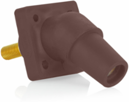 Female Panel Mount Receptacle, 45 Degree, 400 Amp, 600 Volt, #2-4/0 AWG