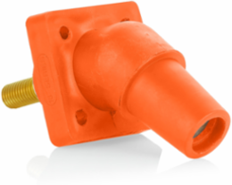 Female Panel Mount Receptacle 45-Degree, 400 Amp, 600 Volt, #2-4/0 AWG