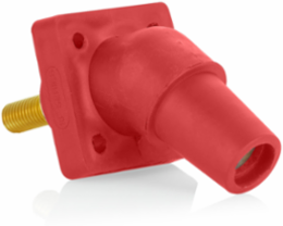 Female Panel Mount Receptacle, 400 Amp, 600 Volt, #2-4/0 AWG, Red