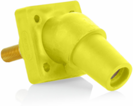 Female Panel Mount Receptacle, 400 Amp, 600 Volt, #2 - 4/0 AWG, Yellow