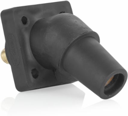 Female Receptacle 45-Degree, 2-4/0 AWG, 400 Amp, 600 Volt, Threaded Stud