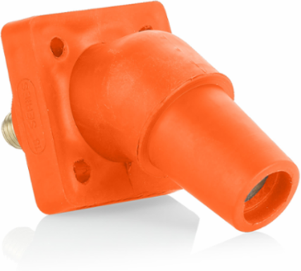 Female Receptacle 45-Degree, 400 Amp, 2-4/0 AWG, 0.75 Inch Stud Length