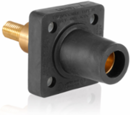 Female Receptacle, 90-Degree, 600V, 400 Amp, #2 - 4/0 AWG, Threaded Stud