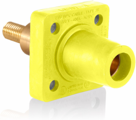 Female Receptacle, #2 - 4/0 AWG, 0.75 Inch Extended Shoulder, 1.25 Inch Threaded Stud, 600V, 400 Amp
