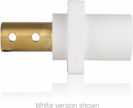 16 Series Male Receptacle, 90-Degree, #2-4/0 AWG, Double Hole Bus Bar, Self-Clinching Nuts