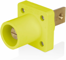 16 Series Male Receptacle, 90-Degree, #2-4/0 AWG, Double Hole Bus Bar, Self-Clinching Nuts