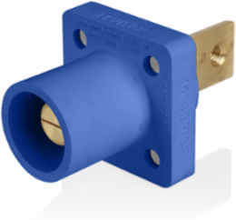 16 Series Male Receptacle, 90-Degree, #2-4/0 AWG, Double Hole Bus Bar