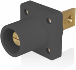 16 Series Male Receptacle, 90-Degree, #2-4/0 AWG, Double Hole Bus Bar, Self-Clinching Nuts, Bulk Pack