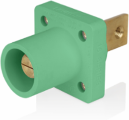 16 Series Male Receptacle, 90-Degree, #2-4/0 AWG, Double Hole Bus Bar, Self-Clinching Nuts, Bulk Pack