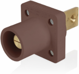 16 Series Male Receptacle, 90-Degree, #2-4/0 AWG, Double Hole Bus Bar