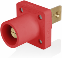 16 Series Male Receptacle, 90-Degree, #2-4/0 AWG, Double Hole Bus Bar