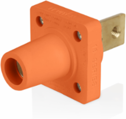 16 Series Female Receptacle, 90-Degree, #2-4/0 AWG, Double Hole Bus Bar, Self-Clinching Nuts