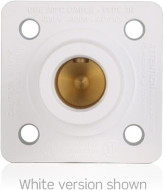 16 Series Female Receptacle, 90-Degree, #2-4/0 AWG, Double Hole Bus Bar