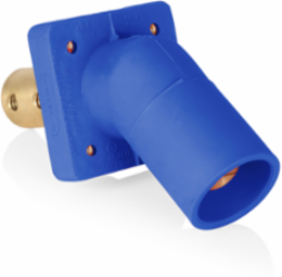 16 Series Male Receptacle, 45-Degree, #2-4/0 AWG, Double Hole Bus Bar, Self-Clinching Nuts